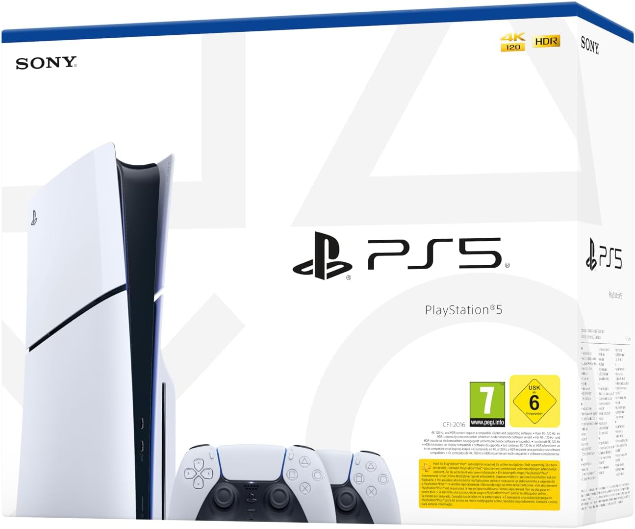 Sony, PlayStation 5 Édition Standard, PS5 avec 2 Manettes Sans Fil DualSense, Couleur : Blanche