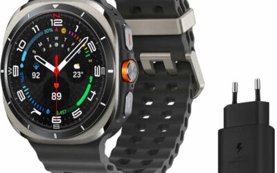 Samsung Galaxy Watch Ultra, Montre Connectée Intelligente, Suivi de Santé, Suivi Sportif, 47mm, 4G, Argent Titane, Galaxy AI, Chargeur secteur inclus (Version FR) [Exclusivité Amazon]