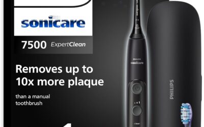 Philips Sonicare ExpertClean 7500 – Brosse à dents électrique avec application, 4 modes de brossage et 3 niveaux d’intensité, capteur de pression, noir, modèle HX9631/16