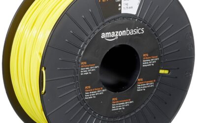 Amazon Basics Filament PETG pour imprimante 3D 1.75 mm Jaune Bobine 1 kg