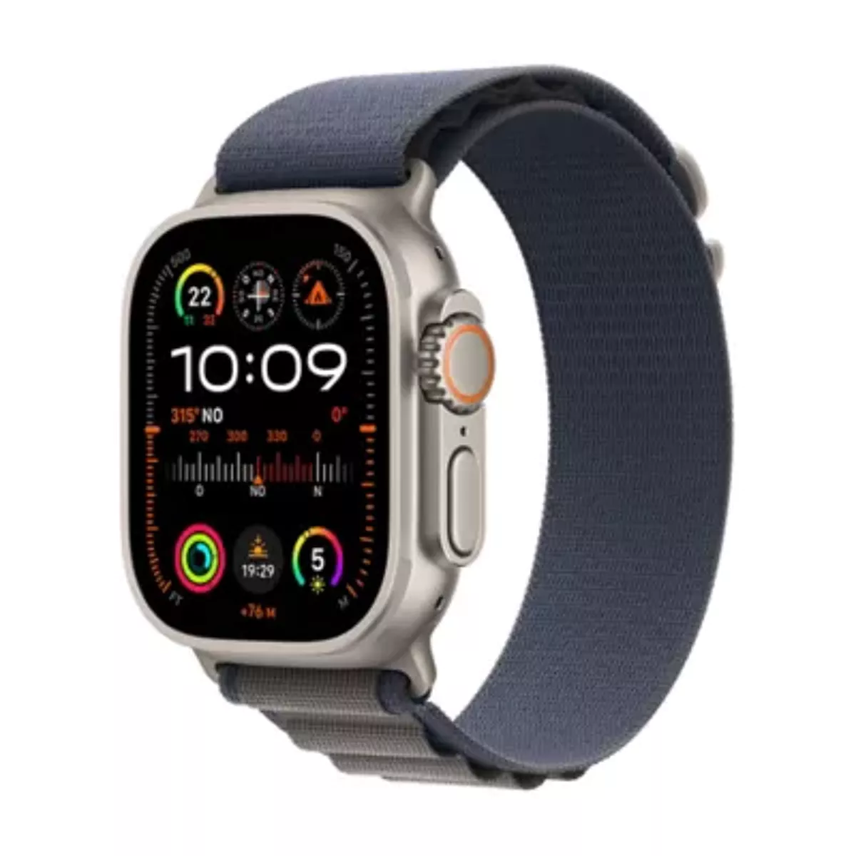 Apple Watch Ultra 2 GPS + Cellular, boîtier en titane de 49 mm avec boucle Alpine bleue Grand